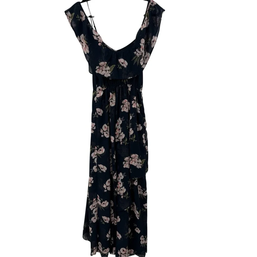 Abercrombie &‎ Fitch Maxi Dress Womens Blue Floral Flowy Romantic Cottagecore SM